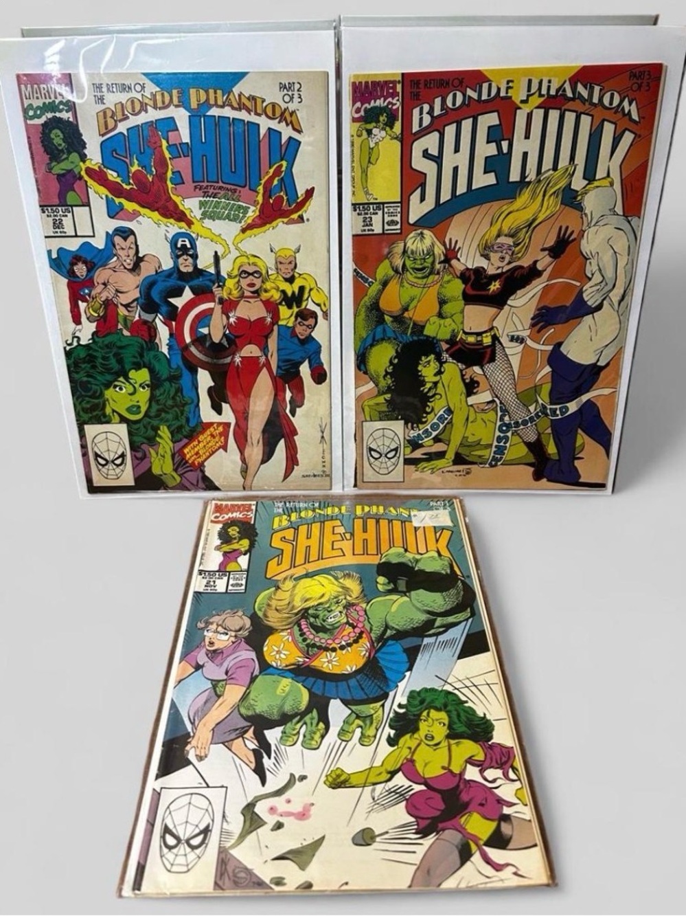 Marvel The Sensational She-Hulk #21-23 Return of the Blonde Phantom Complete Set